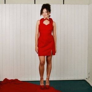 Fashion Brand Company Choked by Satan Red Mini Dress Small